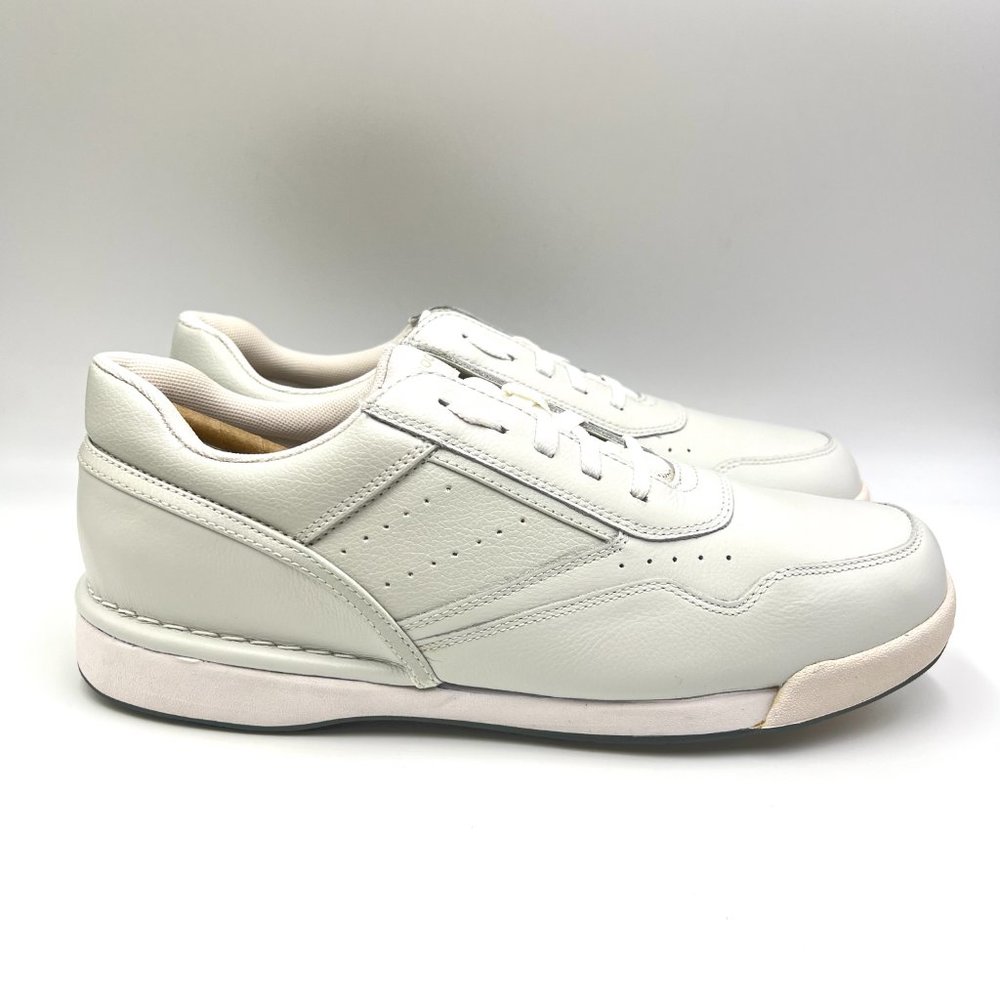 Rockport Mens Size 10 Milprowlkr M7100 White Leather Walking Sneakers Shoes